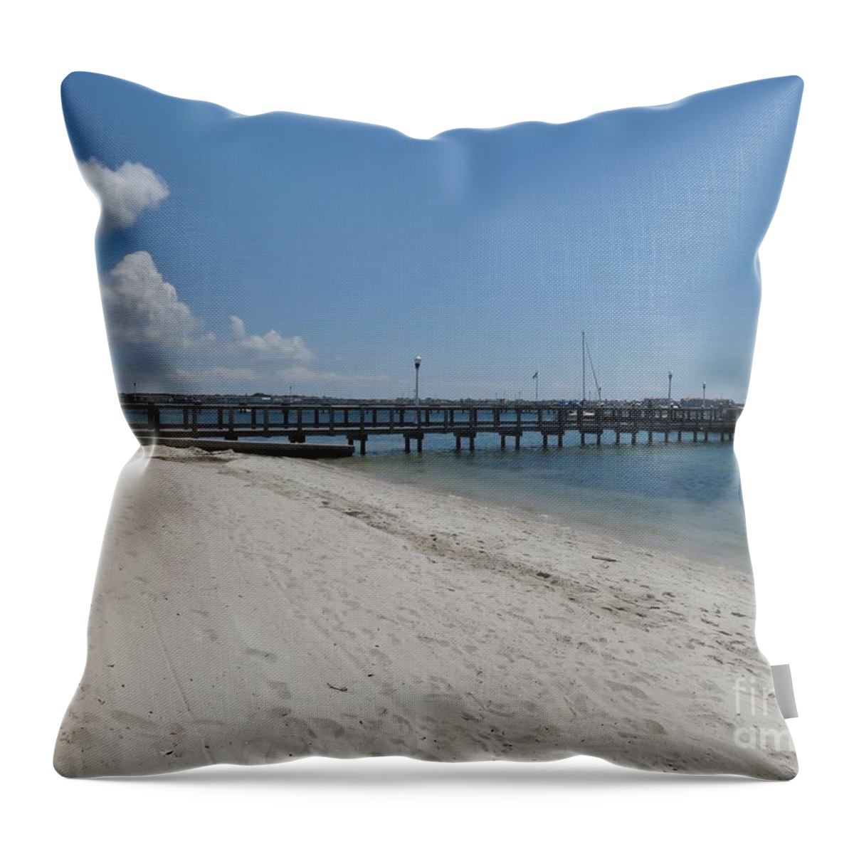 Florida Throw Pillow featuring the photograph Your Beach is Waiting by World Reflections By Sharon