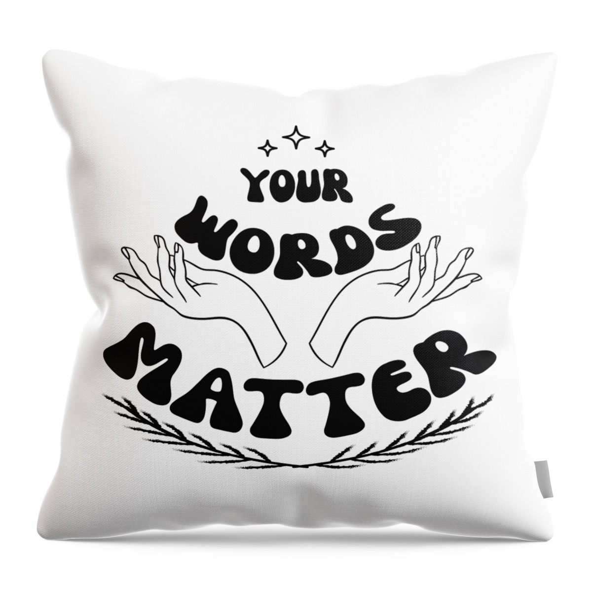 Teacher Shirt Throw Pillow featuring the drawing Your Words Matter Sweatshirt, Speech Language Pathologist Shirt, Language Special Education by Mounir Khalfouf