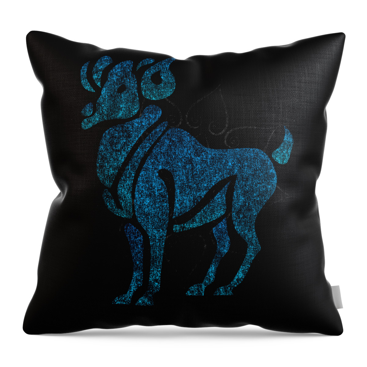 Funny Throw Pillow featuring the digital art Zodiac Sign Pisces by Flippin Sweet Gear
