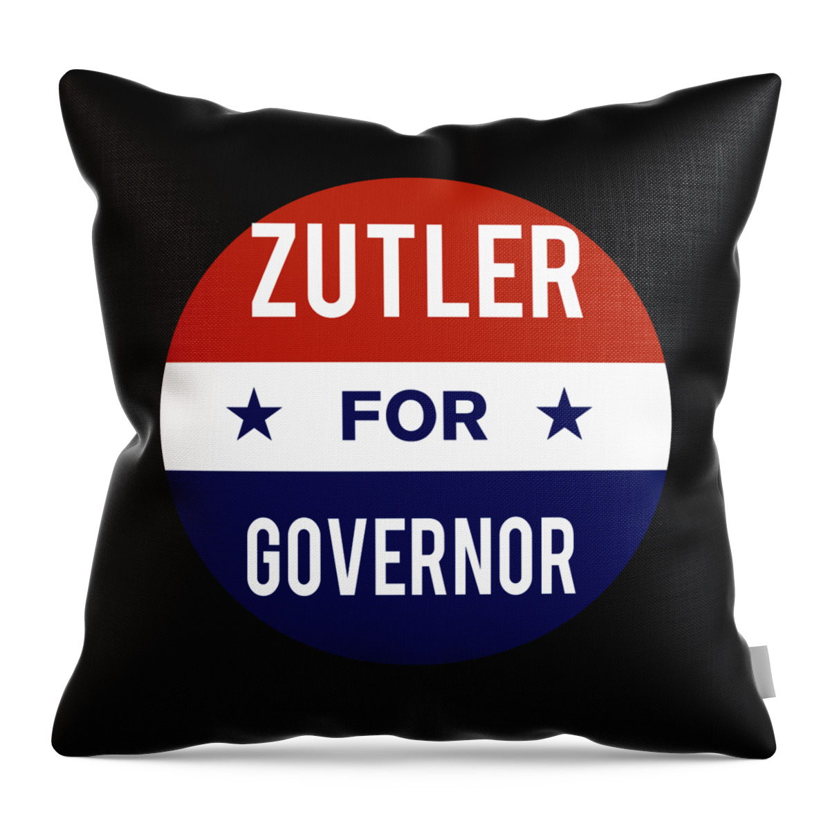 Election Throw Pillow featuring the digital art Zutler For Governor by Flippin Sweet Gear