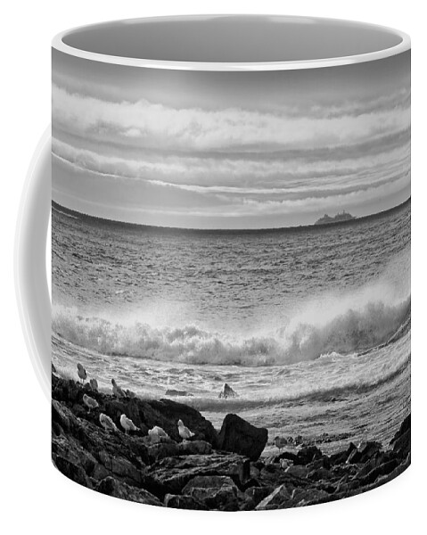 Maine Coffee Mug featuring the photograph Cruise Ship Leaving Mount Desert Island Maine Photograph by Keith Webber Jr
