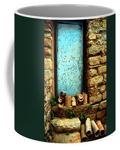 Ephesus Coffee Mug featuring the photograph Ephesus Window by Jacqueline M Lewis