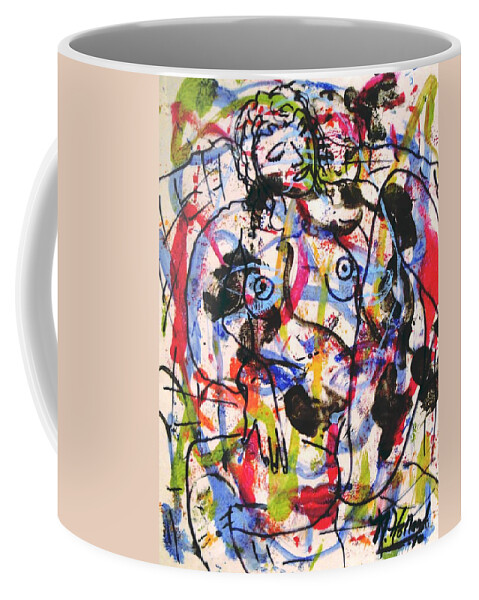 Erotic Coffee Mug featuring the painting  Erotic Nude by Natalie Holland