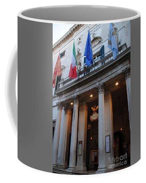 Venice Coffee Mug featuring the photograph la Fenice Opera House Restored by Jacqueline M Lewis
