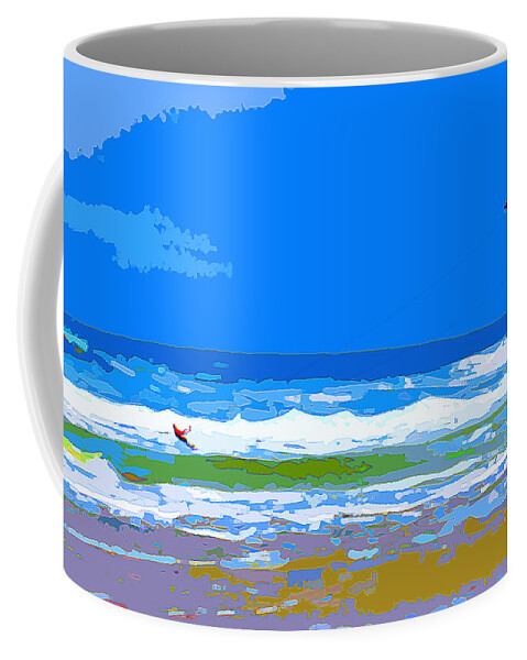 Surfing Coffee Mug featuring the painting Para-Surfer 2p by CHAZ Daugherty