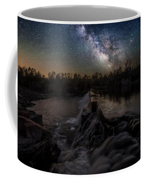 Milky Way Coffee Mug featuring the photograph Split Rock Dreamscape by Aaron J Groen