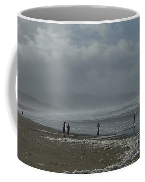 Landscape Coffee Mug featuring the photograph Wave Handstand by Susan Garren