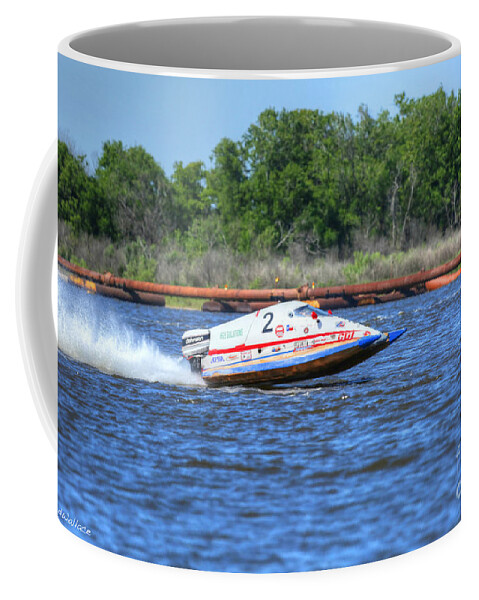 Port Coffee Mug featuring the photograph 02 Boat Port Neches by D Wallace