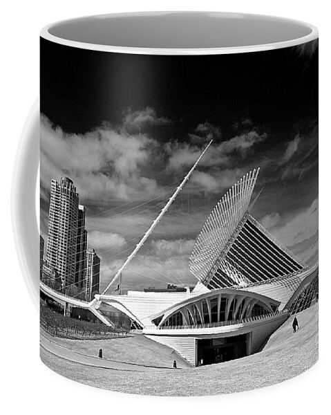 Milwaukee Coffee Mug featuring the photograph 0352 Milwaukee Art Museum Infrared by Steve Sturgill