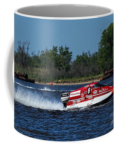 Port Coffee Mug featuring the photograph 06 a Boat Port Neches by D Wallace