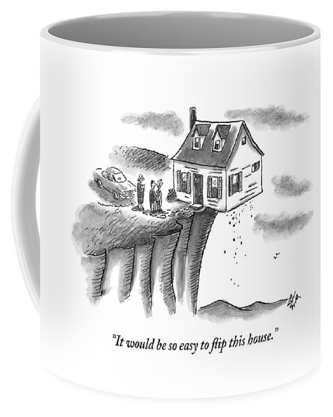 A Couple And A Real Estate Representative Stand Coffee Mug