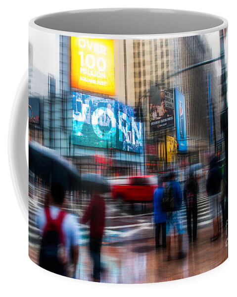 Nyc Coffee Mug featuring the photograph A Rainy Day In New York #1 by Hannes Cmarits