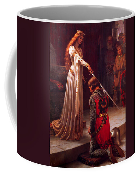 Edmund Blair Leighton Coffee Mug featuring the painting Accolade by Edmund Blair Leighton