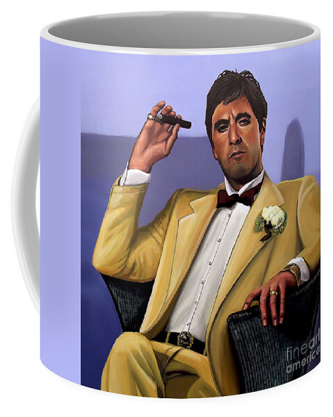 Al Pacino Coffee Mug featuring the painting Al Pacino by Paul Meijering