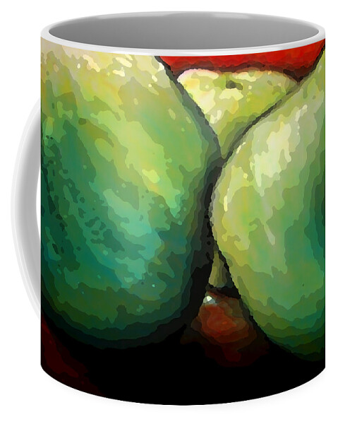 Apples Coffee Mug featuring the digital art Apple Conspiracy #1 by Gary Olsen-Hasek