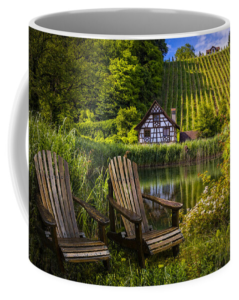 Austria Coffee Mug featuring the photograph At The Lake #1 by Debra and Dave Vanderlaan