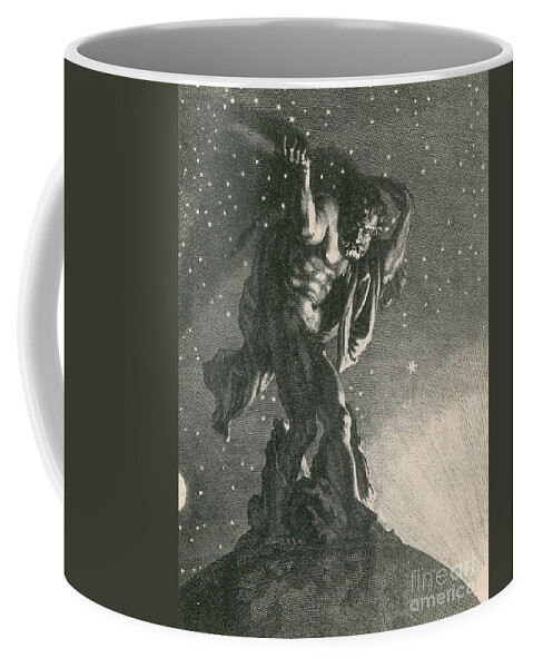History Coffee Mug featuring the photograph Atlas Supporting The Heavens #1 by Photo Researchers