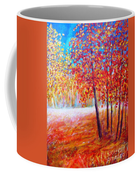 Painting Coffee Mug featuring the painting Autumn #1 by Cristina Stefan