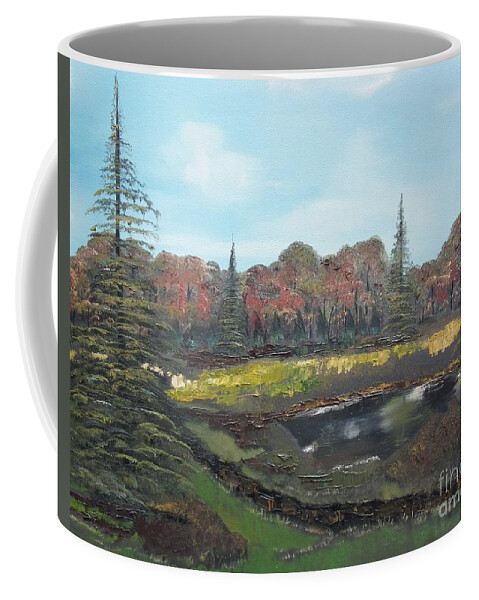 Landscape Coffee Mug featuring the painting Autumn Landscape by Jan Dappen