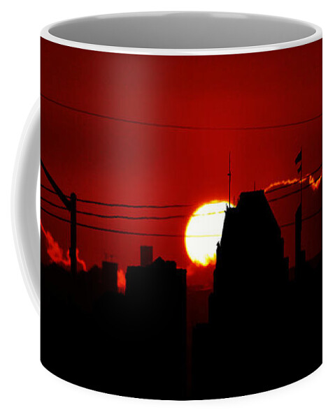 Baltimore Coffee Mug featuring the photograph Baltimore Skyline Silhouette #1 by Billy Beck