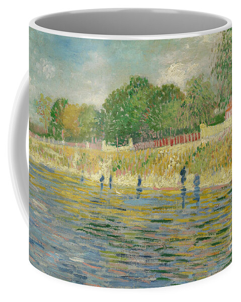Bank Of The Seine Coffee Mug featuring the painting Bank of the Seine by Vincent van Gogh