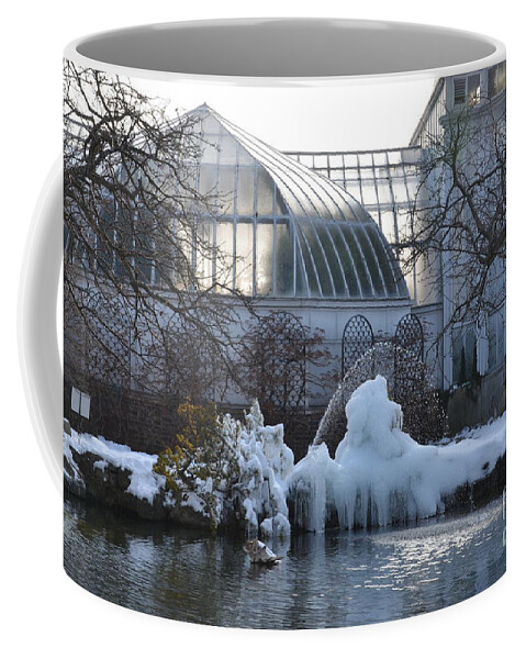 Detroit Coffee Mug featuring the photograph Belle Isle Conservatory pond 2 #2 by Randy J Heath