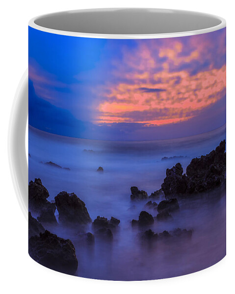 Blue Coffee Mug featuring the photograph Blue Sunrise 1 #1 by Leigh Anne Meeks