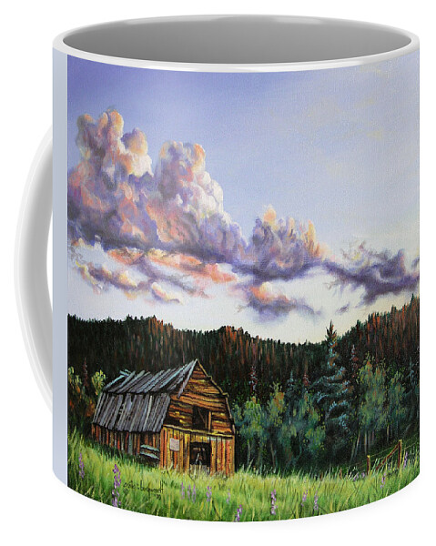 Barn Coffee Mug featuring the painting Box Prairie Barn by Craig Burgwardt