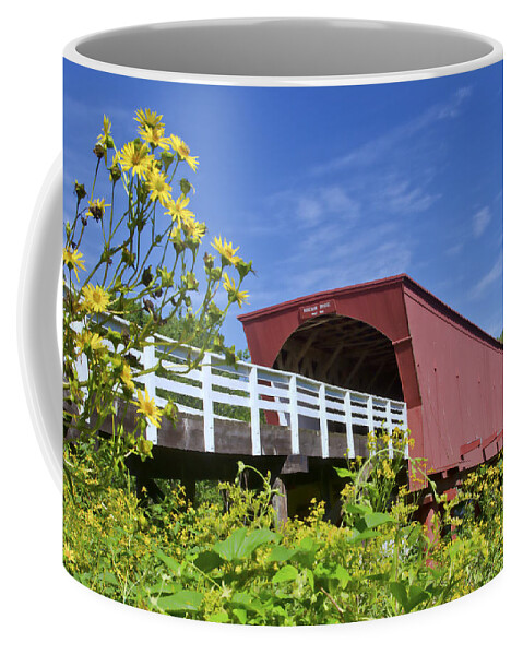 Winterset Coffee Mug featuring the photograph Bridges Of Madison County And Roseman #1 by Bill Bachmann