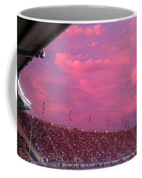 Dusk Coffee Mug featuring the photograph Bryant-Denny Painted Sky by Kenny Glover
