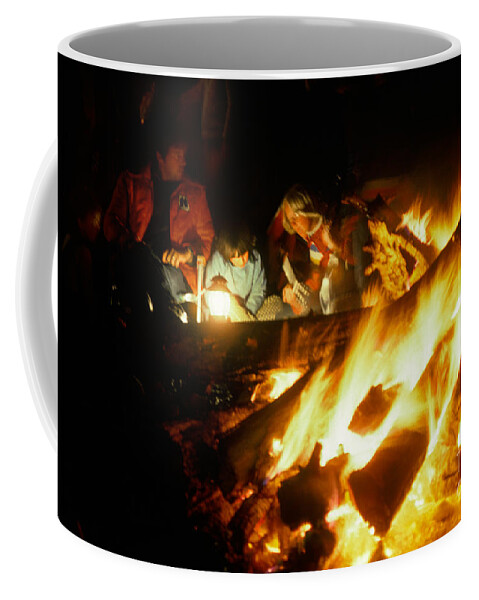 Fire Coffee Mug featuring the photograph Campfire #1 by Ron Sanford