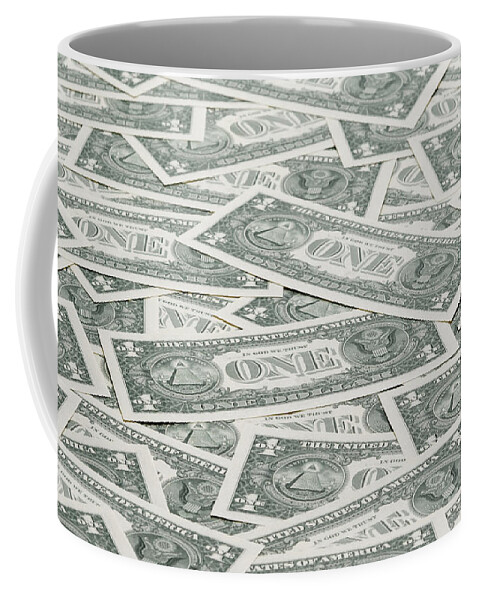 America Coffee Mug featuring the photograph Carpet Of One Dollar Bills #1 by Lee Avison