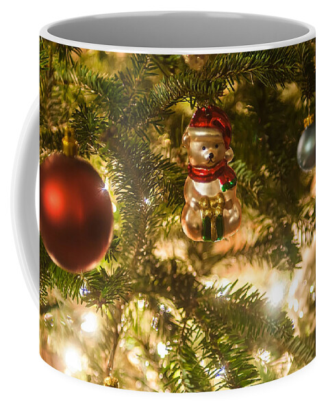 Artificial Coffee Mug featuring the photograph Christmas Tree Ornaments #1 by Alex Grichenko