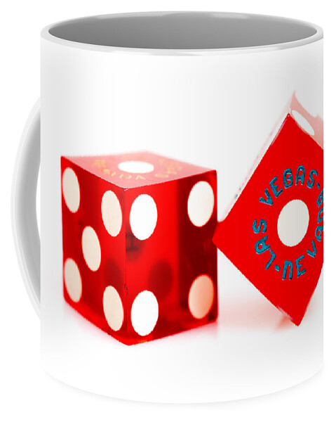 Las Vegas Coffee Mug featuring the photograph Colorful Dice #1 by Raul Rodriguez