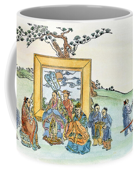 5th Century B.c Coffee Mug featuring the drawing Confucius (c551-479 B #1 by Granger