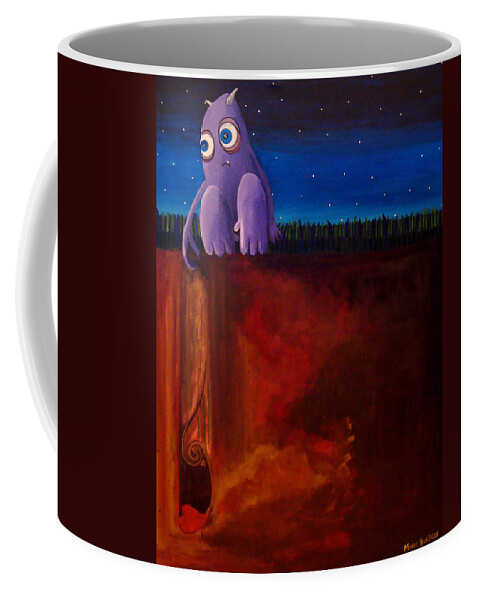 Heart Ache Coffee Mug featuring the painting Disconnecting by Mindy Huntress