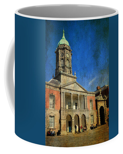 Ireland Coffee Mug featuring the photograph Dublin Castle. Streets of Dublin. Painting Collection #1 by Jenny Rainbow