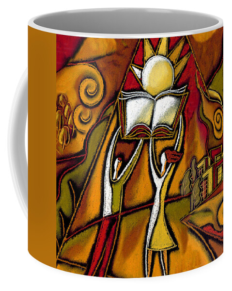 Academia Academics Book Books Educate Educated Education Educational Imagination Imaginative Knowledge Learn Learning Library Literate Literature Mind Minds Read Reading School Schooling Schools Student Students Wisdom Coffee Mug featuring the painting Education #2 by Leon Zernitsky