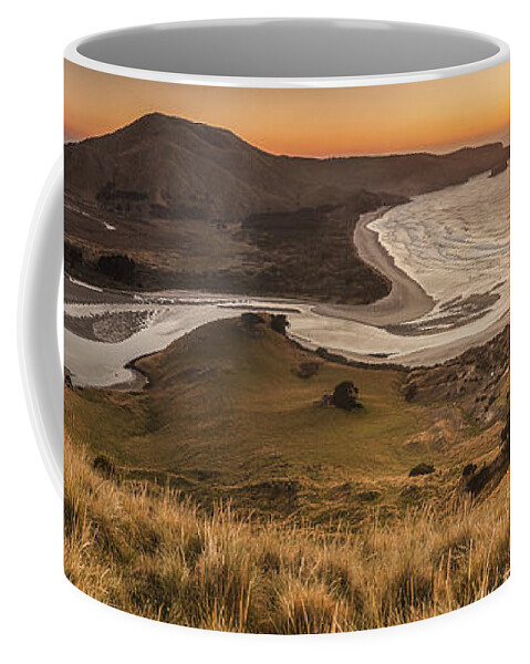 colin Monteath Hedgehog House Coffee Mug featuring the photograph Estuary At Hoopers Inlet Otago #1 by Colin Monteath, Hedgehog House