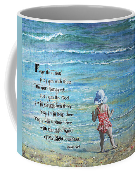 Ocean Coffee Mug featuring the painting First Step Into The Unknown by Janis Lee Colon