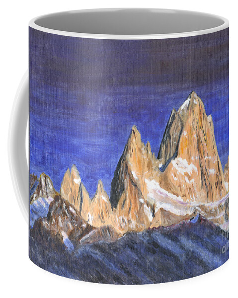 Patagonia Coffee Mug featuring the photograph Fitz Roy Painting #2 by Timothy Hacker
