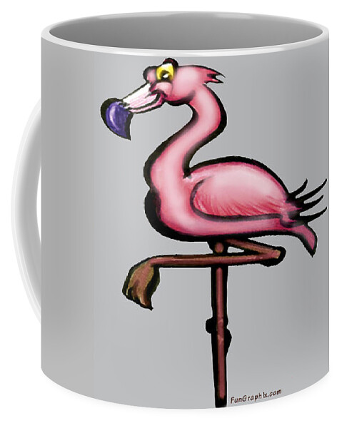 Flamingo Coffee Mug featuring the digital art Flamingo by Kevin Middleton