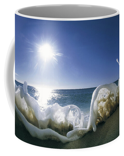  Seafoam Coffee Mug featuring the photograph Foam Inertia by Sean Davey
