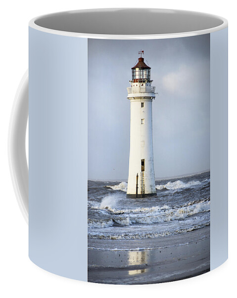 Storm Coffee Mug featuring the photograph Fort Perch Lighthouse by Spikey Mouse Photography
