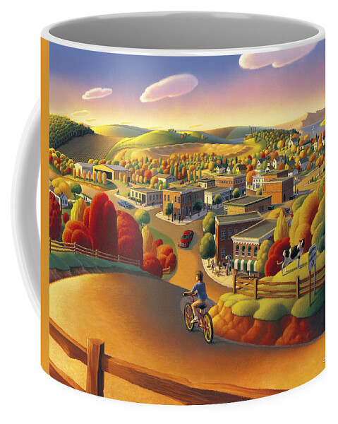 Landscape Coffee Mug featuring the painting Friendly by Robin Moline