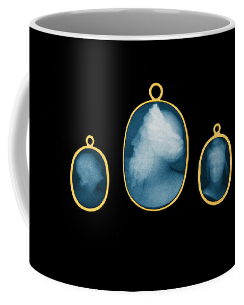 History Coffee Mug featuring the photograph Gold-mounted Cameos, X-ray, 1896 #1 by Science Source