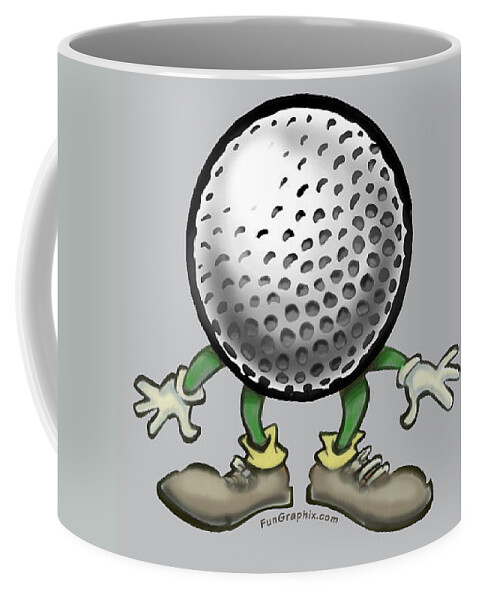 Golf Coffee Mug featuring the digital art Golf by Kevin Middleton