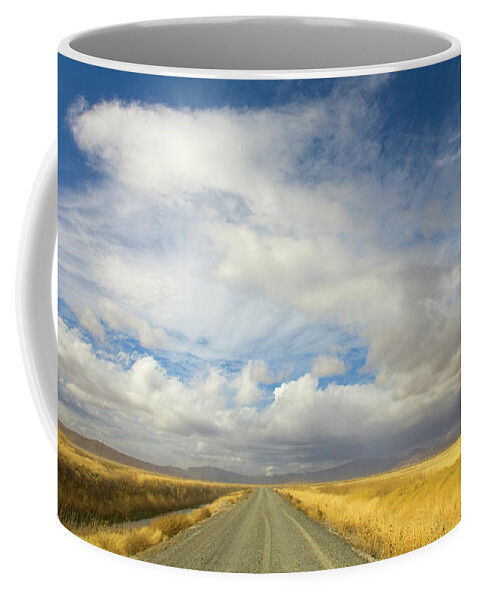 00431181 Coffee Mug featuring the photograph Grasses And Clouds Klamath Basin by Yva Momatiuk John Eastcott