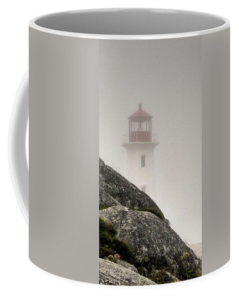 Lighthouse Coffee Mug featuring the photograph Halifax Fog #1 by Jennifer Wheatley Wolf