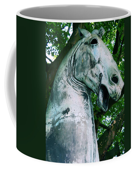 Hamburg Coffee Mug featuring the digital art Hamburg Horse by Maria Huntley